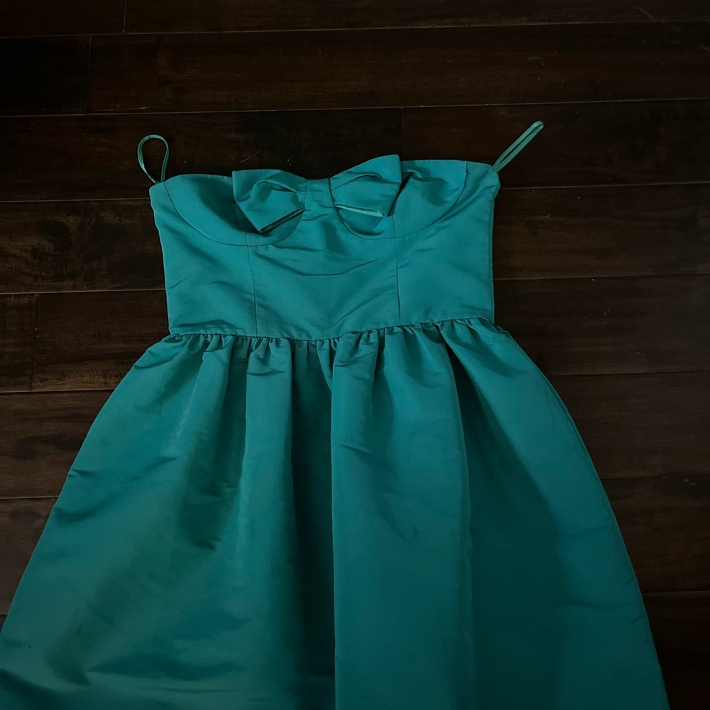 Pre own RED VALENTINO big bow teal strapless dress